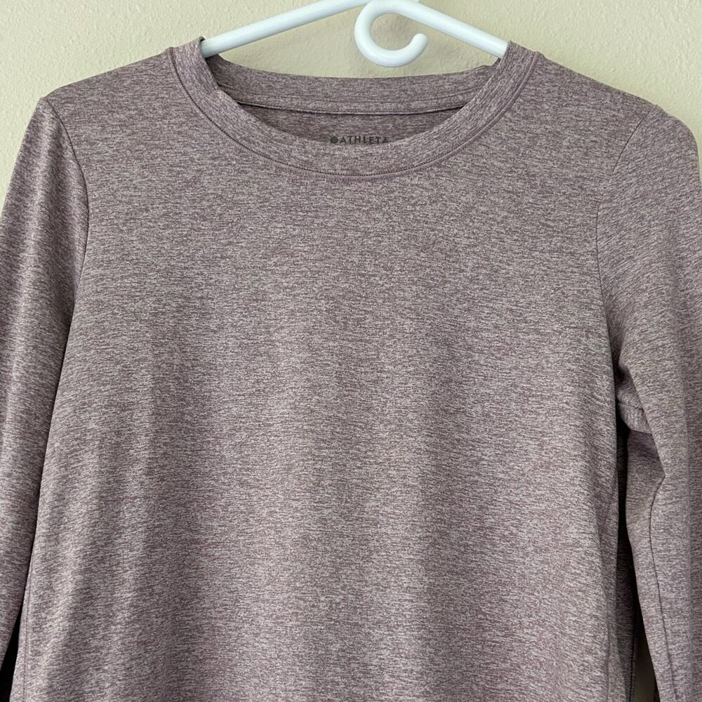 Athleta Uptempo long sleeve thumb holes crewneck soft running athletic Shirt XS - Picture 3 of 9
